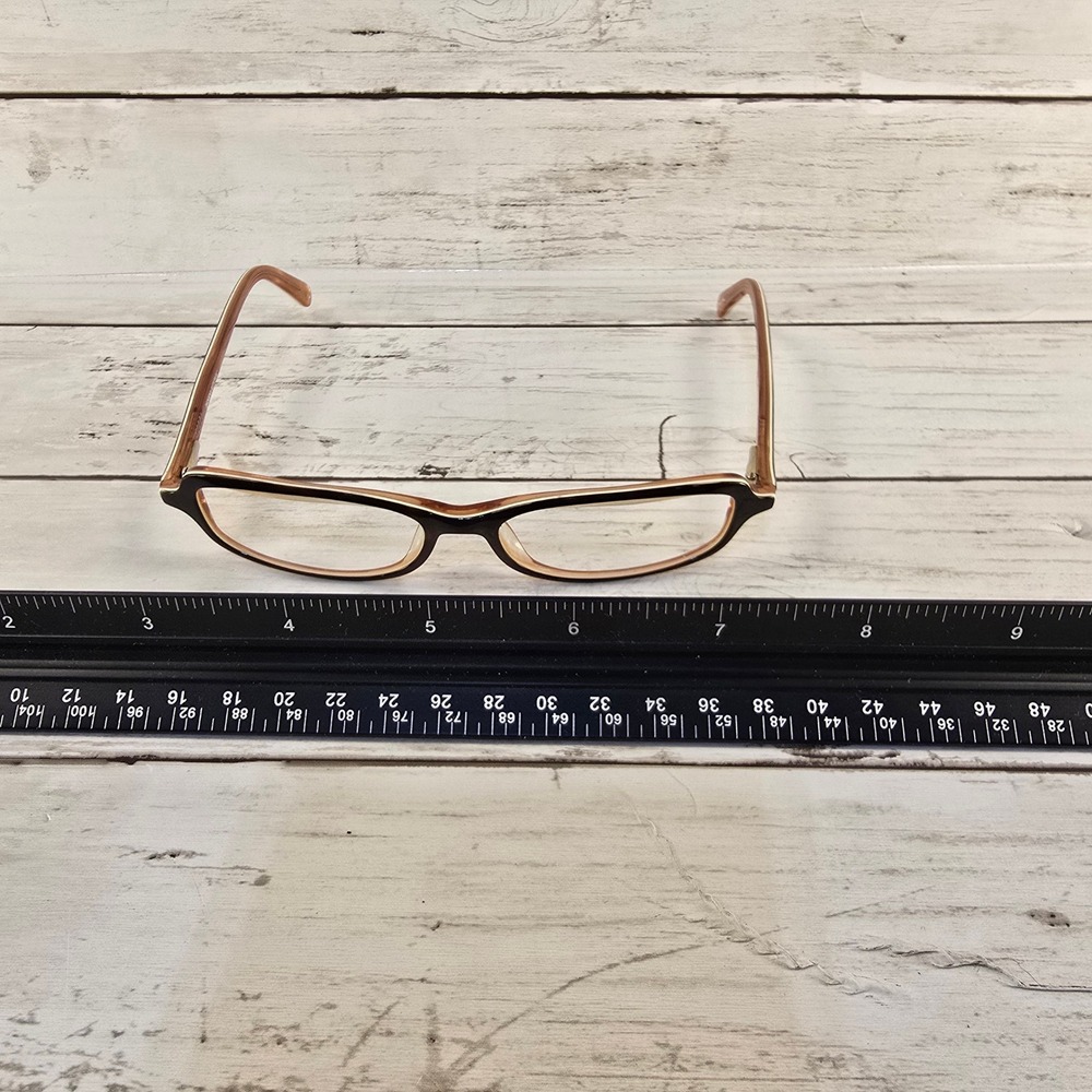 Banana Republic Isabel IBW Eyeglasses Brown Amber Rectangular Frames 50-15-135